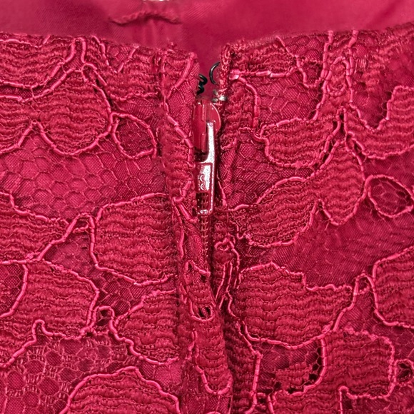 David's Bridal Red Sheath Sweetheart Strapless Dress - Picture 5 of 8